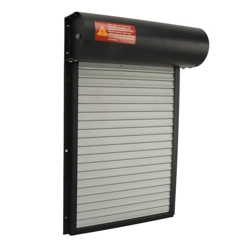 Zerodis Automatic Chicken Coop Door, Solar Powered Opener with Timer Light Sensor HD LED Display, Iron Metal Plastic Frame for Chicken Duck Goose Poultry Safety (Black) - color: Black