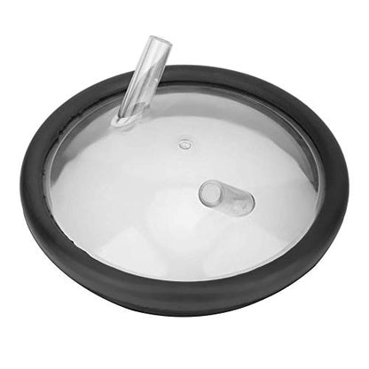 Food Grade Transparent Milk Bucket Lid with 2 Openings & Silicone Gasket, Plastic Replacement Lid Fits 25–30 L Milking Machine Buckets, Dishwasher Safe