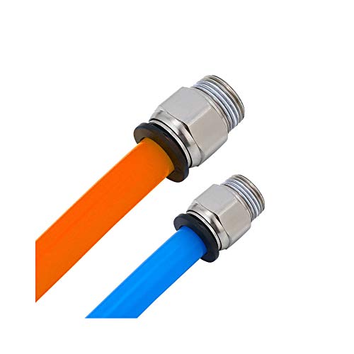 Beduan Push to Connect Fitting, 5/16" Tube OD x 1/4" NPT Thread Male Straight Pneumatic Air Fitting (Pack of 10) - size: 5/16"OD-1/4"NPT