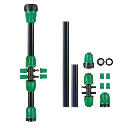 3/4 to 1/4 (4 Way) Drip Tubing Adapter US Garden Hose GHT 3/4 Threaded Adapter Connector Fittings for Drip Irrigation System - size: 3/4 to 1/4 inch GHT Threaded Connector