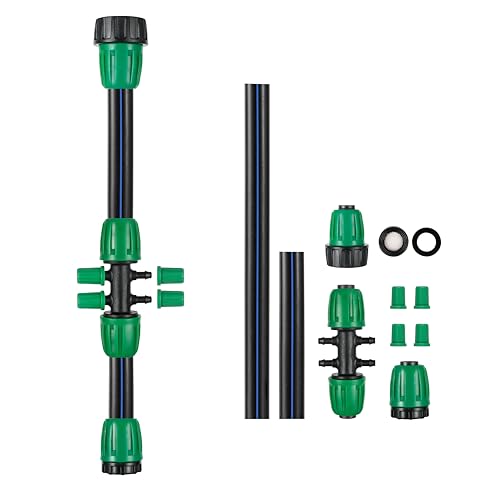 3/4 to 1/4 (4 Way) Drip Tubing Adapter US Garden Hose GHT 3/4 Threaded Adapter Connector Fittings for Drip Irrigation System - size: 3/4 to 1/4 inch GHT Threaded Connector