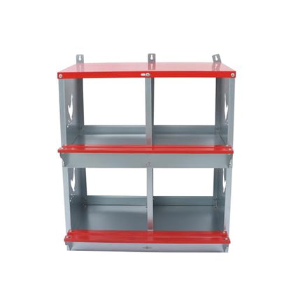 HOSTIC Chicken Nesting Boxes 4 Compartment Metal Poultry Nest Box Wall Mount for Chickens Hens Ducks Large Vented Holes