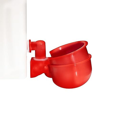 RentACoop 2 Gallon Chicken Waterer with Auto-Fill Cups, Horizontal Nipples, Anti-Roost Cone and Mounting Kit - Suitable for Chickens, Quail, Ducks, Geese, Turkey and More (Pack of 2)