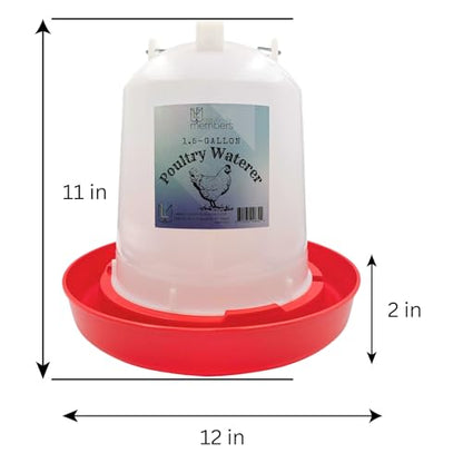 Chicken Waterer and Feeder Set | 1.5 Gallon Poultry Drinker and 11 Pound Feeder Combo | for Chickens, Ducks, Turkeys, Ducklings, Quail, Baby Chicks and More - size: 11 Pound Feeder and 1.5 Gallon Drinker