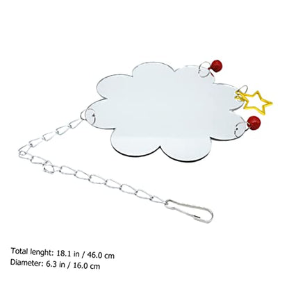Holibanna Bird Toy Chicken Coop Mirror Hanging Mirror Pet Chicken Accessory Curiosity Exercise for Birds