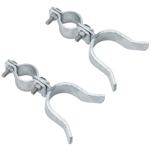 VIVIDA 1-3/8" x 2-3/8" Chain Link Gate Latch 2 PCS, Fence Fork Latch for Metal Gates with Padlock Hole, Galvanized Steel, Chain Link Fence Parts - size: 1-3/8" x 2-3/8" (2 PCS)