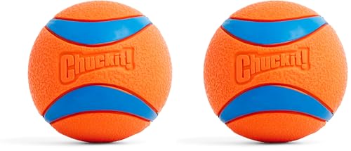 Chuckit! Ultra Ball Dog Toy - for Dogs 100+ lbs - Made from Durable Rubber - Super Bouncy - Floats in Water - 3.5-inch Diameter - Size XL (Pack of 2) - color: Ultra, size: XL (Pack of 2)