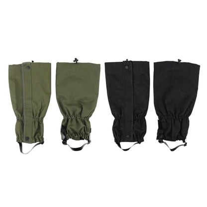 Leg Warmers, Unisex Water Resistant Leg Covers Outdoor Hiking Snow Boot Gaiters Winter Camping Shoe Gaiters - color: Green