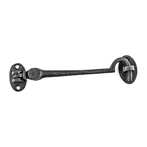 Renovators Supply Manufacturing Door Latch Lock 6 in. Cast Iron Swivel Style Hook and Eye Latch for Door in Oil Rubbed Bronze Finish with Mounting Hardware - color: 6-inch Swivel Hook, size: Pack of 1