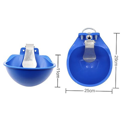 TOYANDONA Large Plastic Farm Water Bowl for Cows Horses and Livestock Automatic Drinking Trough Float Valve for Cattle and Goats Sturdy Animal Waterer for Farm Use