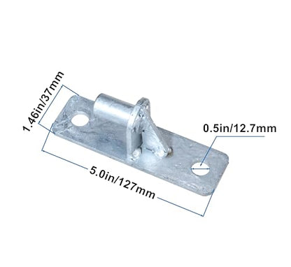 Wall Mount Gate Hinge Chain Link Fence Gate Hinges with 5/8 Hinge Pin (4 Pcs) - size: 4 Pcs