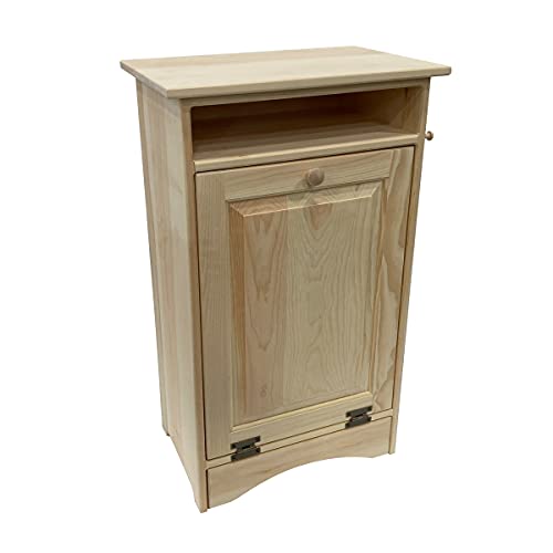 Peaceful Classics Pet Feeder Station, Unfinished | Dog Food Storage Container, Dog Food Storage Cabinet, Pet Supplies Organizer, Can Hold 35 Lbs of Pet Food - color: Unfinished