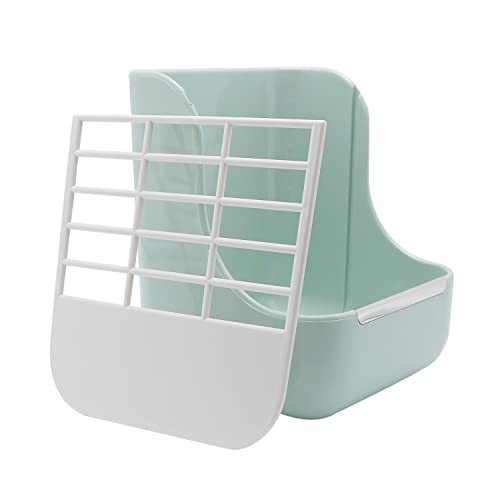 Litewoo Rabbit Hay Feeder Food Bowl Feeding Rack for Small Animal Guinea Pig Chinchilla Bunny Cage Accessories - color: Green