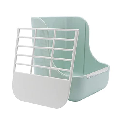 Litewoo Rabbit Hay Feeder Food Bowl Feeding Rack for Small Animal Guinea Pig Chinchilla Bunny Cage Accessories - color: Green
