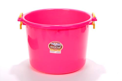 Little Giant® Plastic Muck Tub | Durable & Versatile Utility Bucket with Handles | Muck Bucket | Durable Handles | 70 Quart | Hot Pink - color: Hot Pink, size: 70 quart