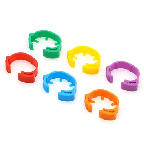 25/50Pcs 20~24mm Chicken Foot Rings Adjustable Poultry Leg Snap Ratchet No Number Buckle Clip Chick Duck Goose Pigeon Raising for Easy Flock Management(Purple,100pcs) - color: Purple, size: 100pcs