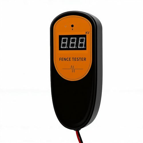 Zunate Electric Fence Voltage Tester, 500V to 13KV Pulse Meter with Large Screen Display and Ergonomic Clips for Steel, Aluminum, or Rope Farm Ranch Wire Lines