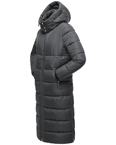 Womens Winter Maxi Long Parka Coats Puffer Down Quilted Jacket with Hood - color: Grey-303, size: Small