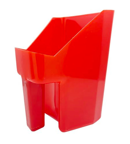 2 Qt Plastic Dog Food Scoop Horse Feed Scoop for Livestock Chicken Grain Scoop 8Cups (Red)