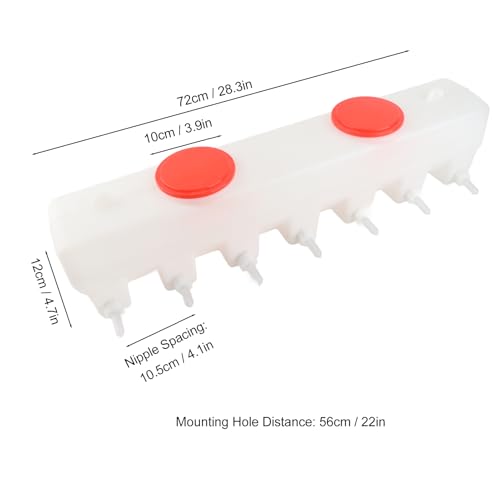 14 Nipples 9L Livestock Milk Feeder, Double Sided Silicone Lamb Drink Nipples with Check Valve, Calf Piglet Goat Feeding Bucket, Nursing Bottle Kit for Farmer