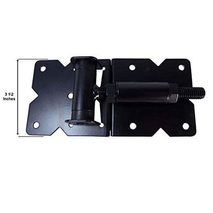 Vinyl Fence Hardware Kit - Black Gate Hinges & Latch for PVC Fencing - size: Black - Each