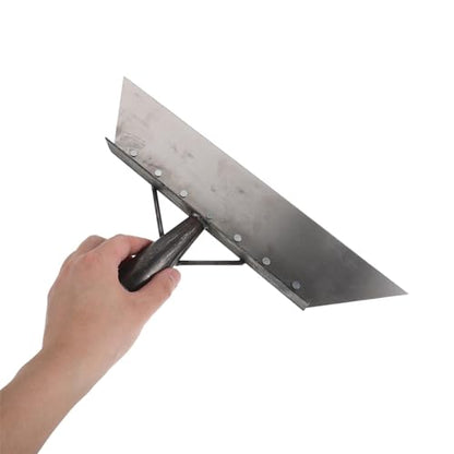 Toddmomy Heavy Duty Manganese Steel Cleaning Shovel for Farm Manure Removal, 38cm Flat Metal Scraper Tool for Barn and Livestock Facility Maintenance