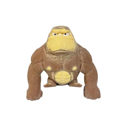 Squishy Monkey Toy - Brown Stretch Gorilla, Stretch Monkey Stress Relief Toy, Novelty TikTok Gorilla Squeeze Toys, Funny Splat Monkey Sensory Stress Toy for Anxiety Women Men Kids (Small) - style: Small Gorilla