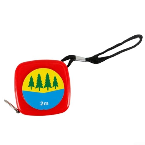 2M Stainless Steel Measuring Tape Measure for Tree Circumference ABS Case Double Scale Anti-Glare Markings Thin Key Ring Gardening Tool 46.5x46.5x16.5mm