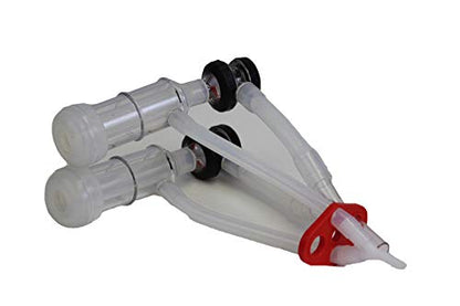 Melasty, Dwarf Goat Milking Cluster Group for Milking Machine with Silicone Liners, Plastic Shells, Air Hoses, Automatic Valves