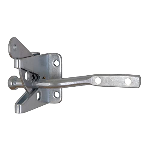 Design House 189407-GS Self-Locking Heavy Duty Gate Latch 2-Pack Galvanized Steel - color: Galvanized Steel, size: 2-Pack Gate Latch or Lock