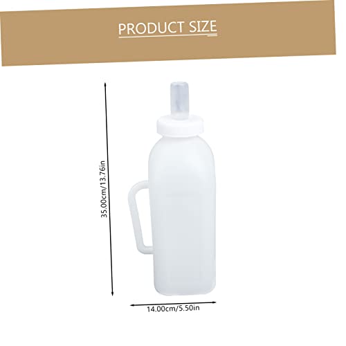 Abaodam 2L Calf Milk Bottle 2-Pack Nursing Bottle for Calves Kittens and Puppies Standard Neck for PET Nursing