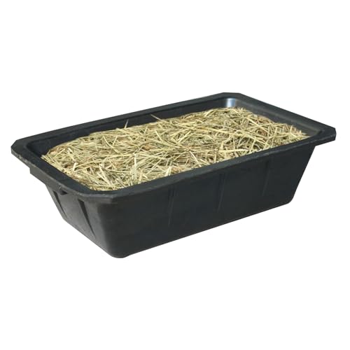 Horse Feed Bucket – Large 10L Rubber Pan Construction, Reliable Water Bowl Craft, Versatile Livestock Feeding Vessel, Strong Farm Supply Container | Poultry Cattle Deer Goat Support Tool Outdoor