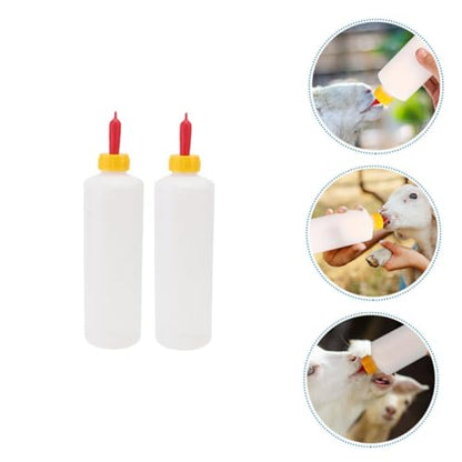 2Sets Livestock Feeding Bottles for Calves and Goats Replacement Milk Feeder for Lambs Easy to Clean Design for Daily Use for Goat Milk and Cow Milk Feeding