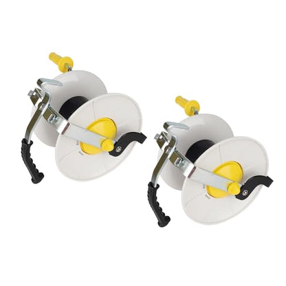 Electric Fence Reel 3:1 Geared Electric Fencing Standard Reels with Crank Geared Polywire Reel Stabilizer 2 Pack - size: 0 feet x 2 standard reel