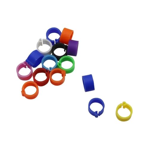 600Pcs 10 Colors Birds Feet Rings Inner Diameter 8mm Width 7mm Plastic Clip Ring Pigeon Quail Foot Farm Animal(Sky Blue) - color: SKY BLUE