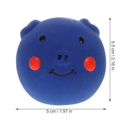 TOYANDONA Dog Chew Squeaky Pig Head Sturdy Rubber Molar Chewing for Large Dogs and Puppies Teeth Cleaning Plaything
