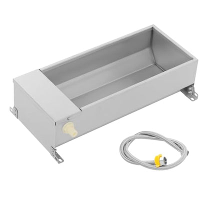 2 Gallon Automatic Livestock Water Trough with 3.28ft Hose, Self Filling Dog Water Bowl Dispenser with Float Valve, Stainless Steel Animal Waterer for Pig Horse Cattle Sheep Goat Poultry
