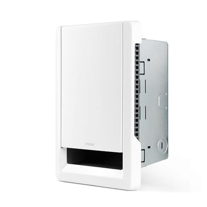 Stelpro Sonoma Style Wall Fan Heater – 1500W / 120V – 12 7/16″ H × 9 1/16″ W – Minimalist Design – Silent Comfort, Quick Heat – No Built-In Thermostat – White (ASOS1501WCW)