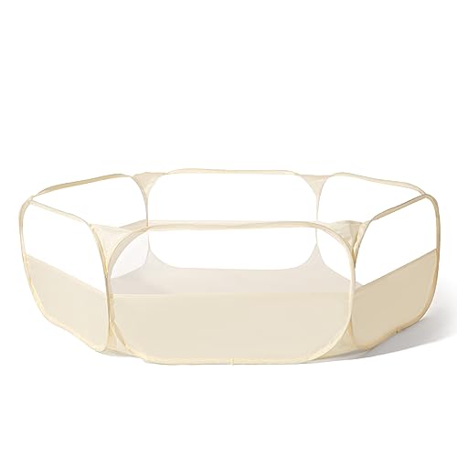 Foldable Ball Pit for Toddlers, Large Pop Up Ball Pits Kids Play Tent Crawl Playpen Ball Pool Playhouse Playpen with Storage Bag, for Boys Girls Dogs Cats Ferrets Indoor Outdoor, Beige - color: Beige