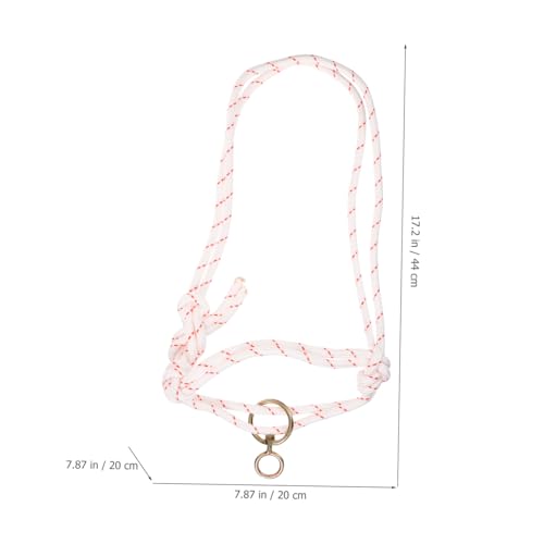 Rope Cattle Halter Leading Rope Handmade Braided Cattle Bridle Wear-Resistant Traction Adjustable Size for Livestock Handling