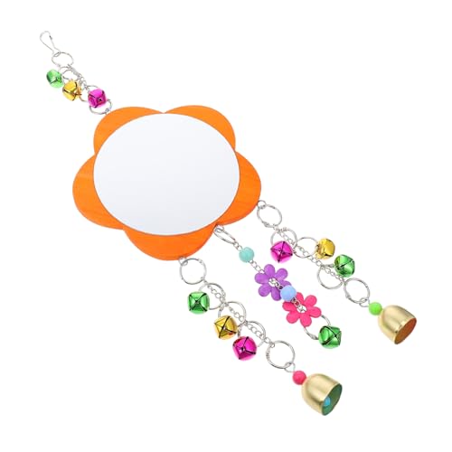 Acrylic Chicken Mirror with Hanging Ring for Pet Birds and Hens Sturdy Chew-Resistant Bird Accessory for Coop Entertainment and Stress Relief