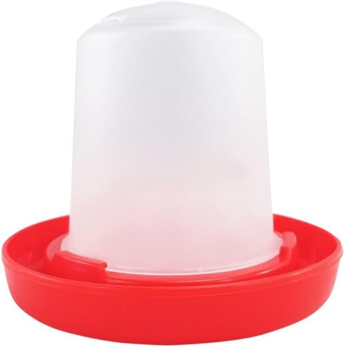 1Pc Baby Chick Feeder and Waterer 0.35Lbs/5.4Oz Chicken Poultry Feeding Equipment Kit Chick Waterer and Feeder No Drown Small No Waste Proof Poultry Feeders Bucket