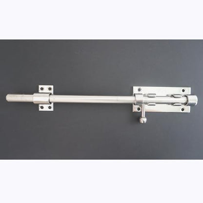 Barrel Bolt Latch Heavy Duty, 304 Stainless Steel Gate Latch Slide Lock with Padlock Hole, 14mm Dia. Rod Security Sliding Bolt Gate Latch for Wooden Gates- 12 Inch, Silver - size: 12 Inch - Silver
