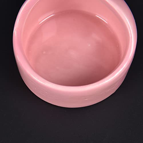 3 Pcs Hamster Bowl Ceramic Hamster Feeding Bowls Small Animal Food Bowl and Water Dish Feeder Hedgehog Food Bowl No Spill No Turnover Food Water Dish for Guinea Pig Rodent Gerbil Cavy(Blue+Pink+White) - color: Blue+Pink+White