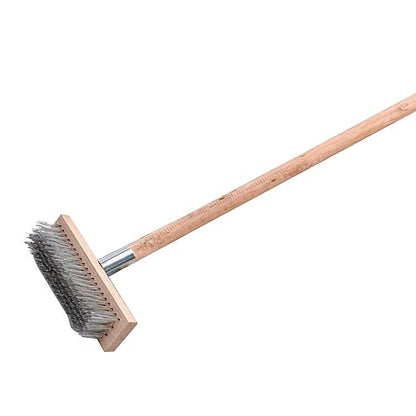 BRRNOO Heavy Duty Stainless Steel Wire Deck Scrub Brush Cleaning Tool 20cm
