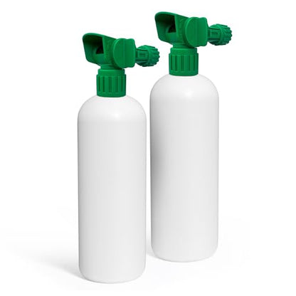 Hose-End Sprayer and 32oz Bottle (2-Pack): Durable Leak-Free 20:1 Ratio Sprayers for Lawn Fertilizer, Turf Cleaner, and Odor Control Use – Chemical-Resistant, Refillable Design - size: Bottle + Sprayer