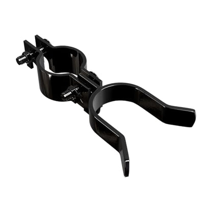 VIVIDA 1-3/8" x 1-3/8" Chain Link Fence Gate Latch, Black Gate Fork Latch with Padlock Hole, Black Powder Coated, Bolts & Nuts Included, 1 PCS - size: 1-3/8" x 1-3/8" (1 PCS)