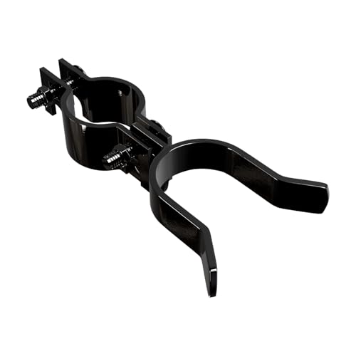 VIVIDA 1-3/8" x 1-3/8" Chain Link Fence Gate Latch, Black Gate Fork Latch with Padlock Hole, Black Powder Coated, Bolts & Nuts Included, 1 PCS - size: 1-3/8" x 1-3/8" (1 PCS)