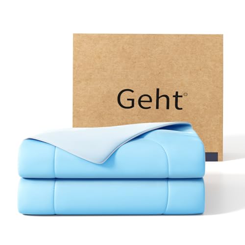 Cooling Blanket for Hot Sleepers & Night Sweats – Cooling Comforter, Breathable Lightweight Double-Sided Summer Bedding, Breathable Soft All Season (Sky Light Blue, Queen(90"x90")) - color: Sky Light Blue, size: Queen(90"x90")