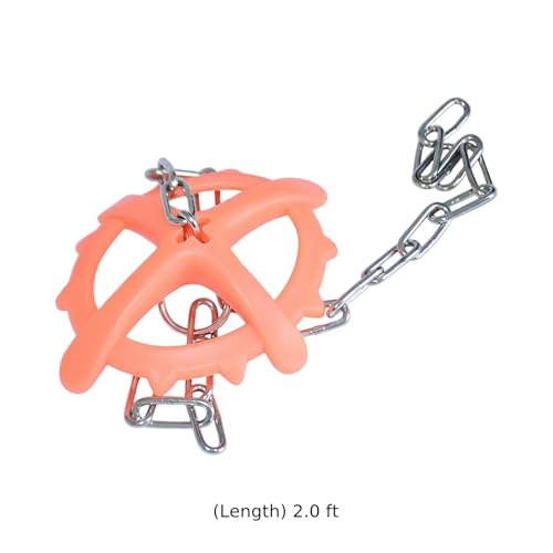 Pig Toy, Orange Piglet Chew Toy with Chain, Encourages Foraging, Reduces Biting, Pig Plaything